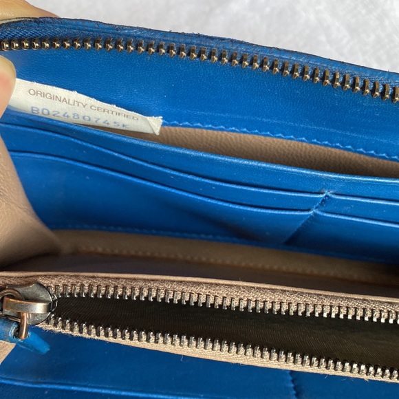 Bottega Veneta long blue wallet - Picture 8 of 13